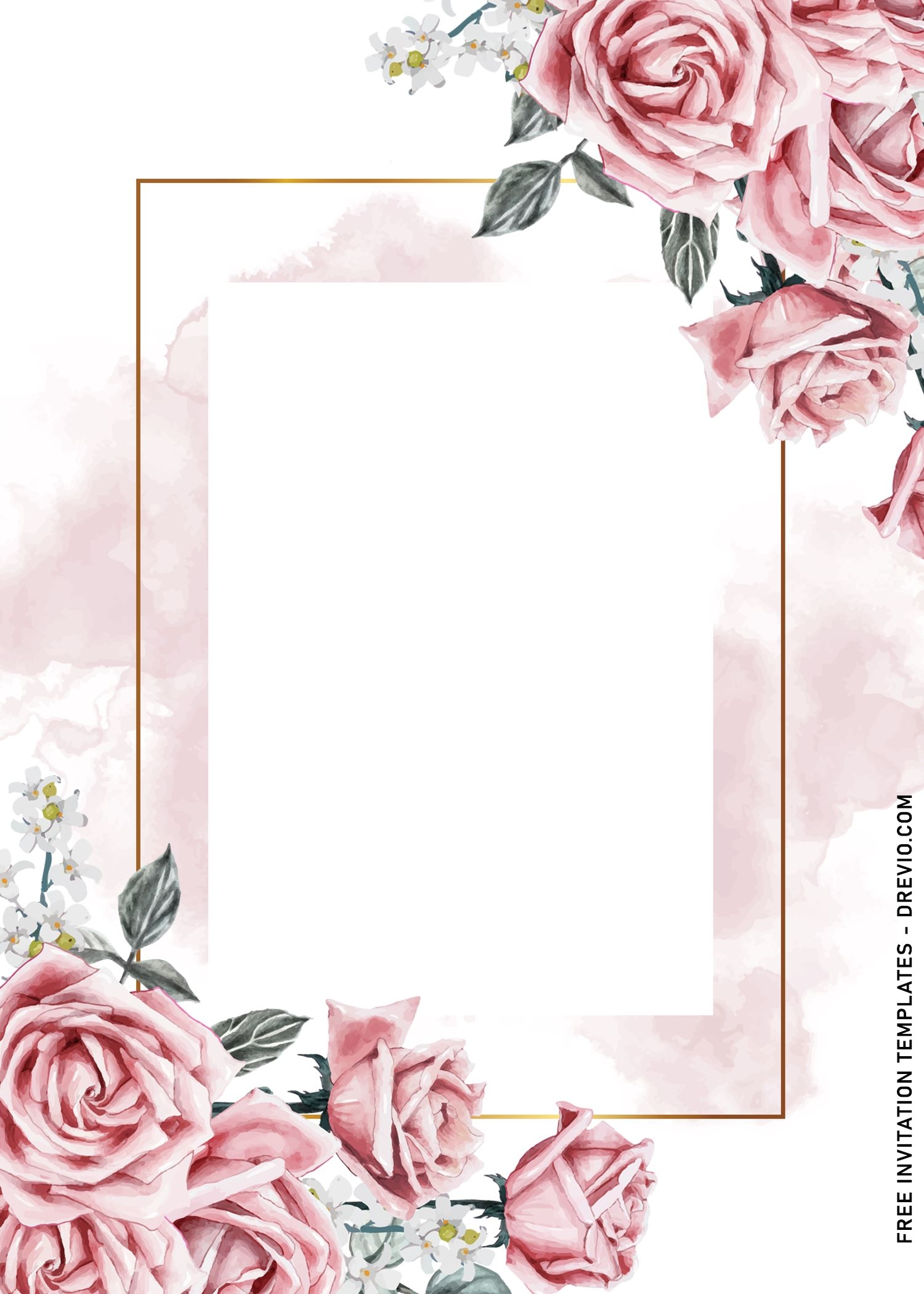 free rose gold invitation template