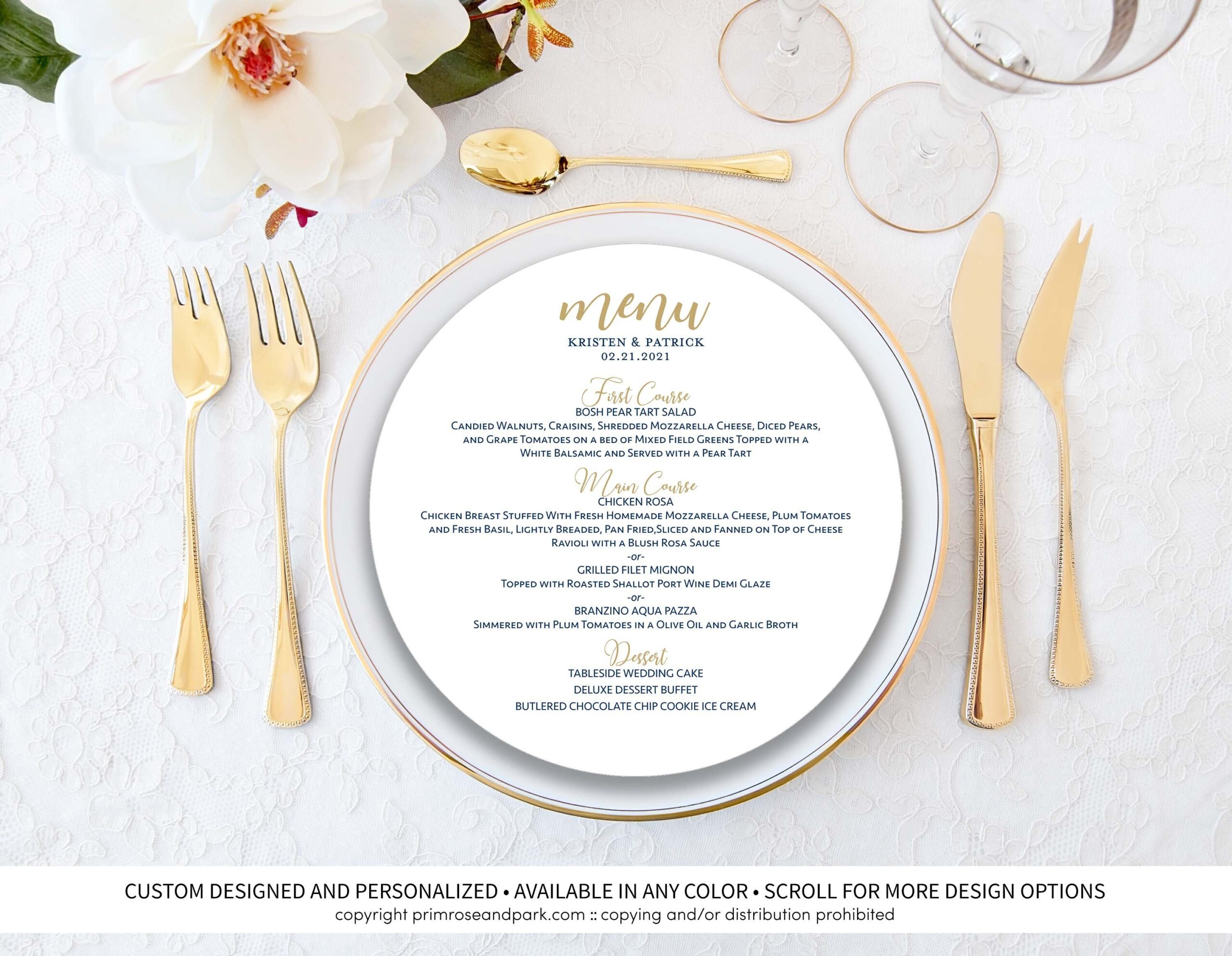 Round Menu Cards Modern Menu Cards Wedding Menu Card Etsy