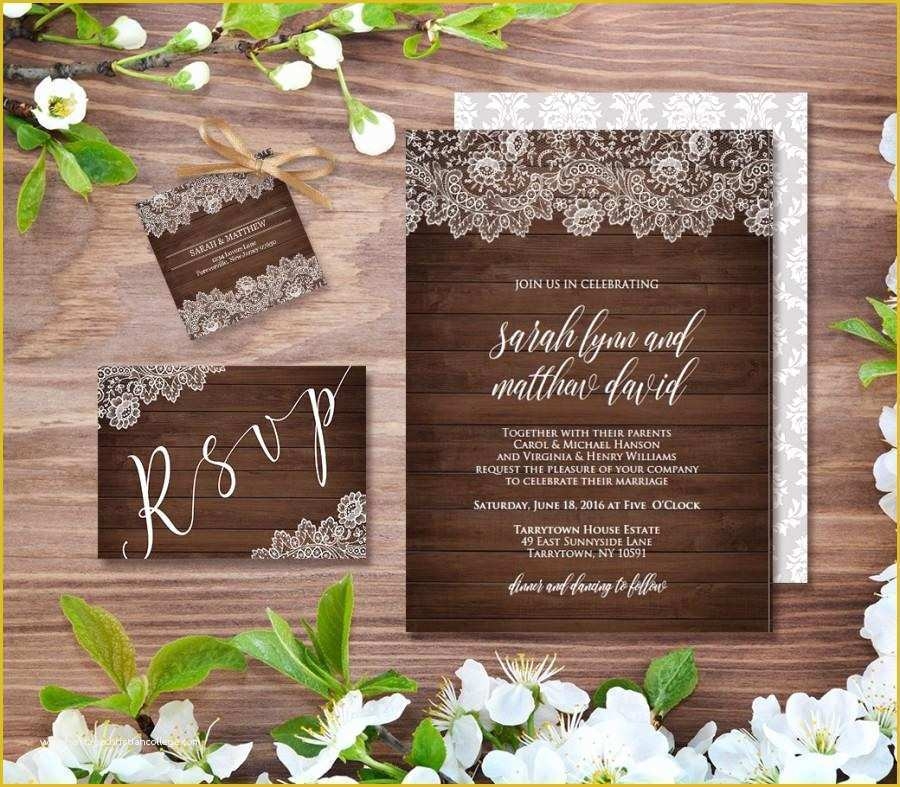free rustic wedding invitation templates download