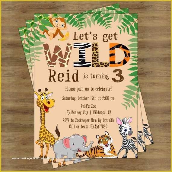 free safari birthday invitation templates