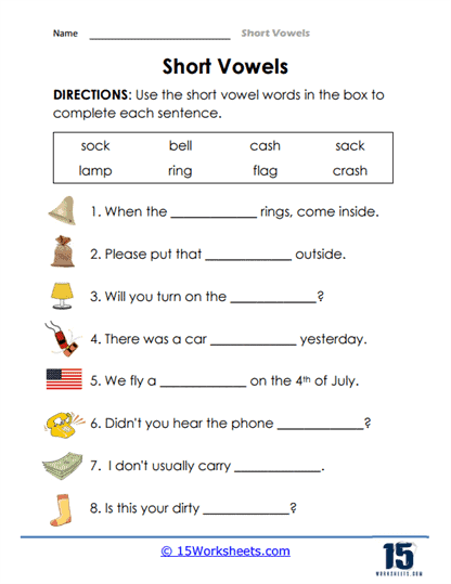 long and short vowels worksheets