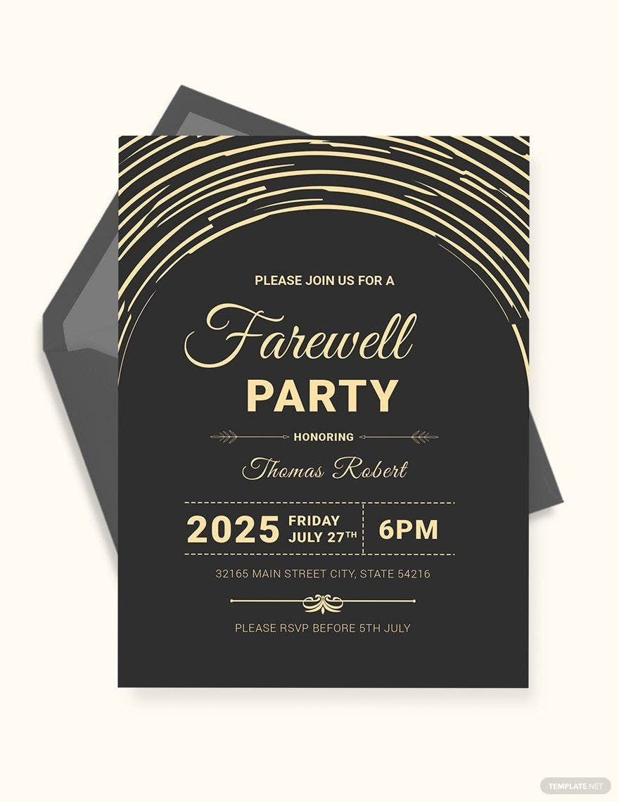 School Farewell Party Invitation Template In Illustrator PSD Word 