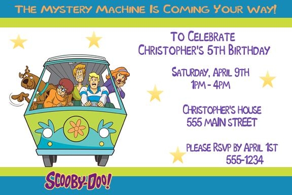 Scooby Doo Invitation Template