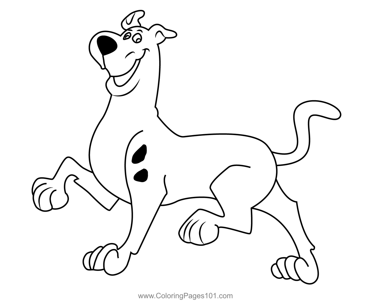 Scooby Doo Walking Coloring Page For Kids Free Scooby Doo Printable 