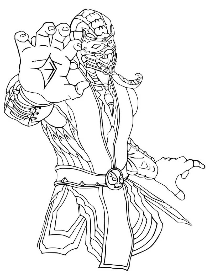 Scorpion Mortal Kombat Coloring Page Free Printable Coloring Pages 