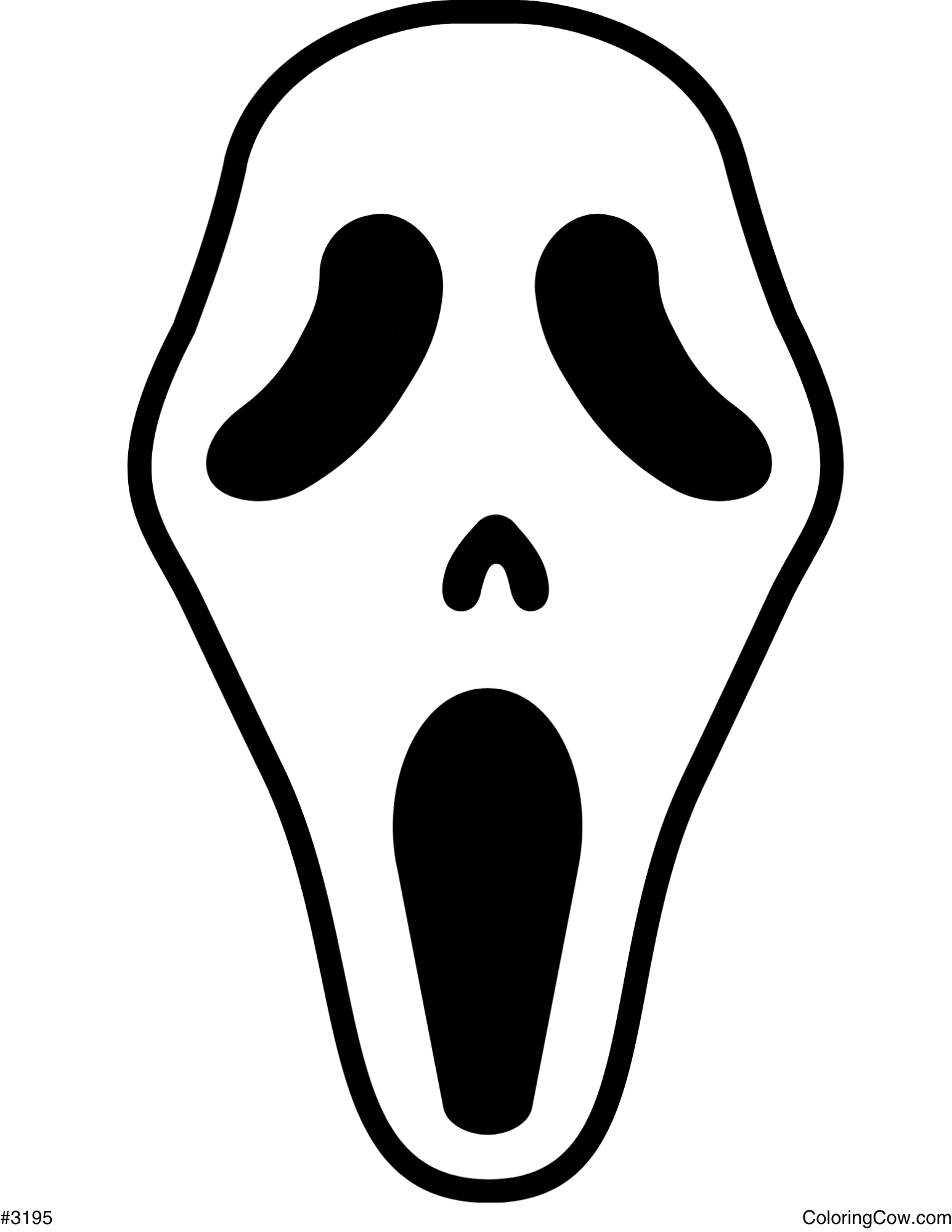 Scream Mask Coloring Pages Coloring Pages