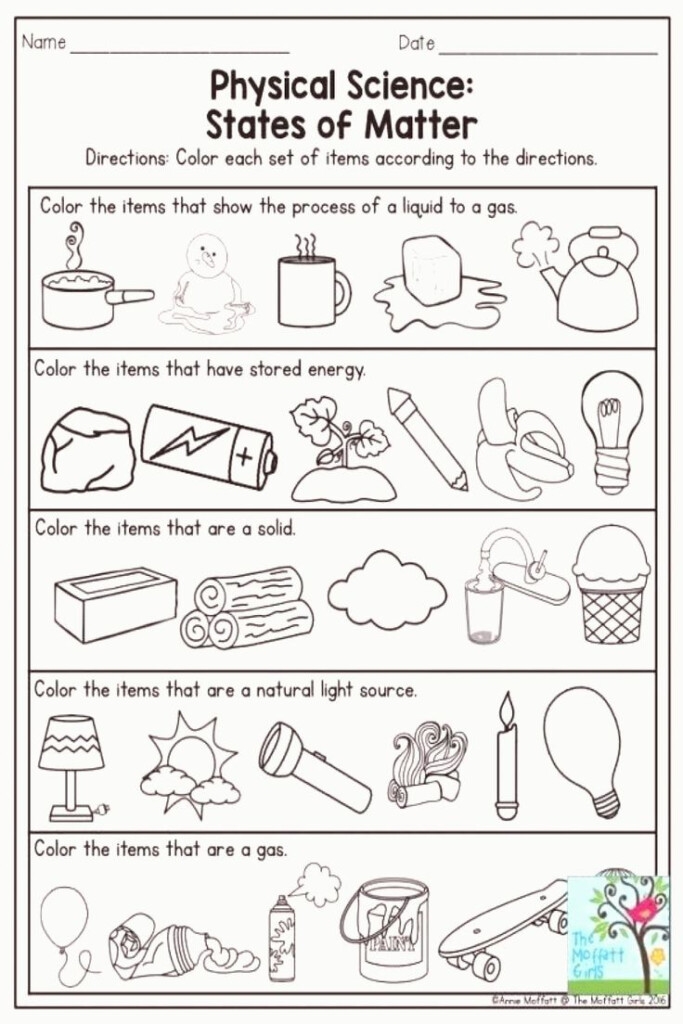 science worksheets for grade 6