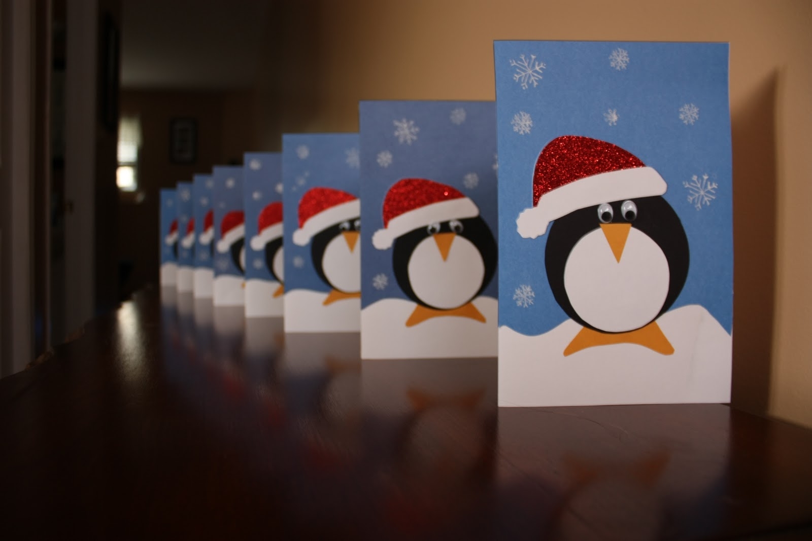 printable penguin christmas cards