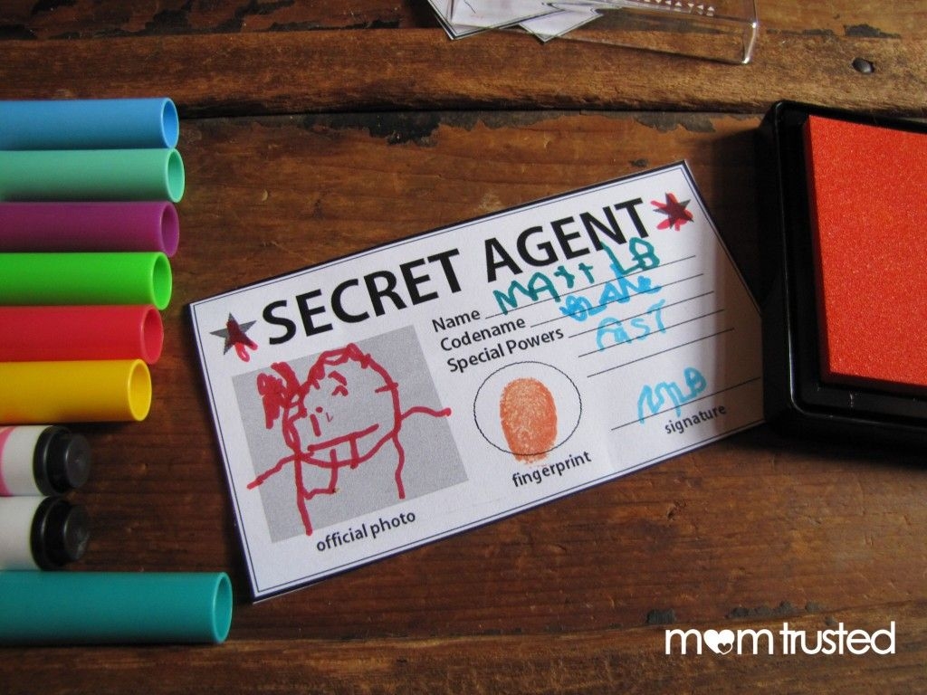 printable spy id card template