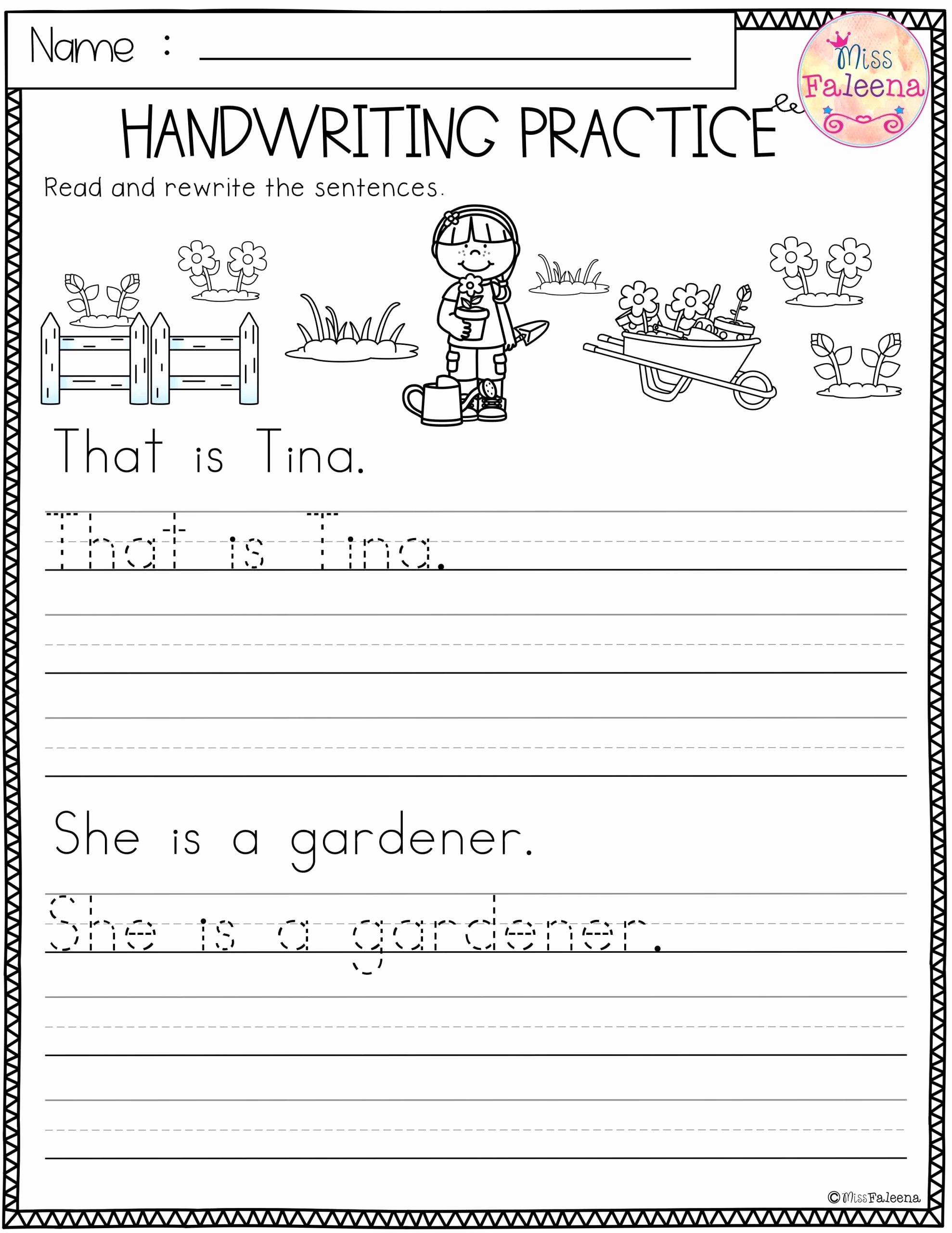 first grade tracing worksheets
