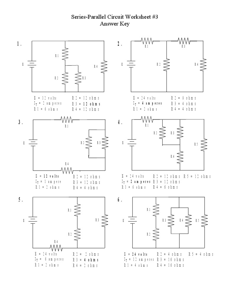 Series Parallel Circuit Worksheet 3 Answer Key PDF Worksheets Library