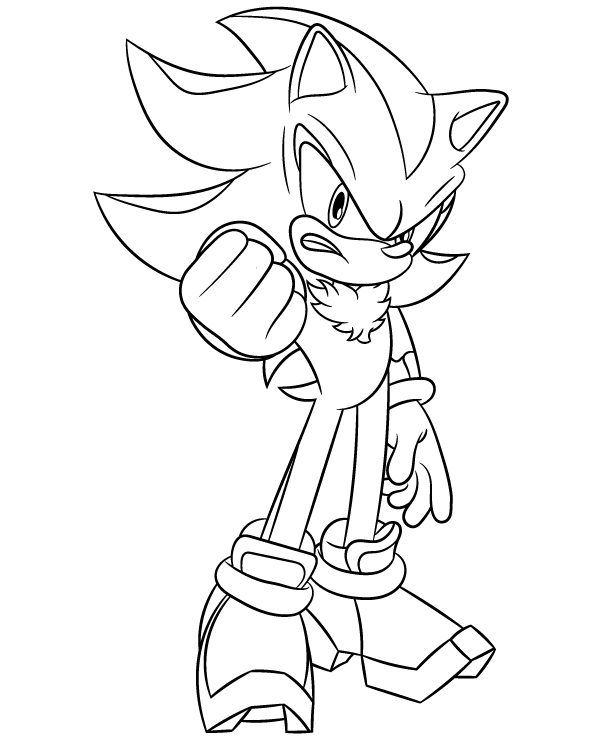 Shadow Sonic Coloring Pages Sonic Coloring Pages Shad Vrogue co