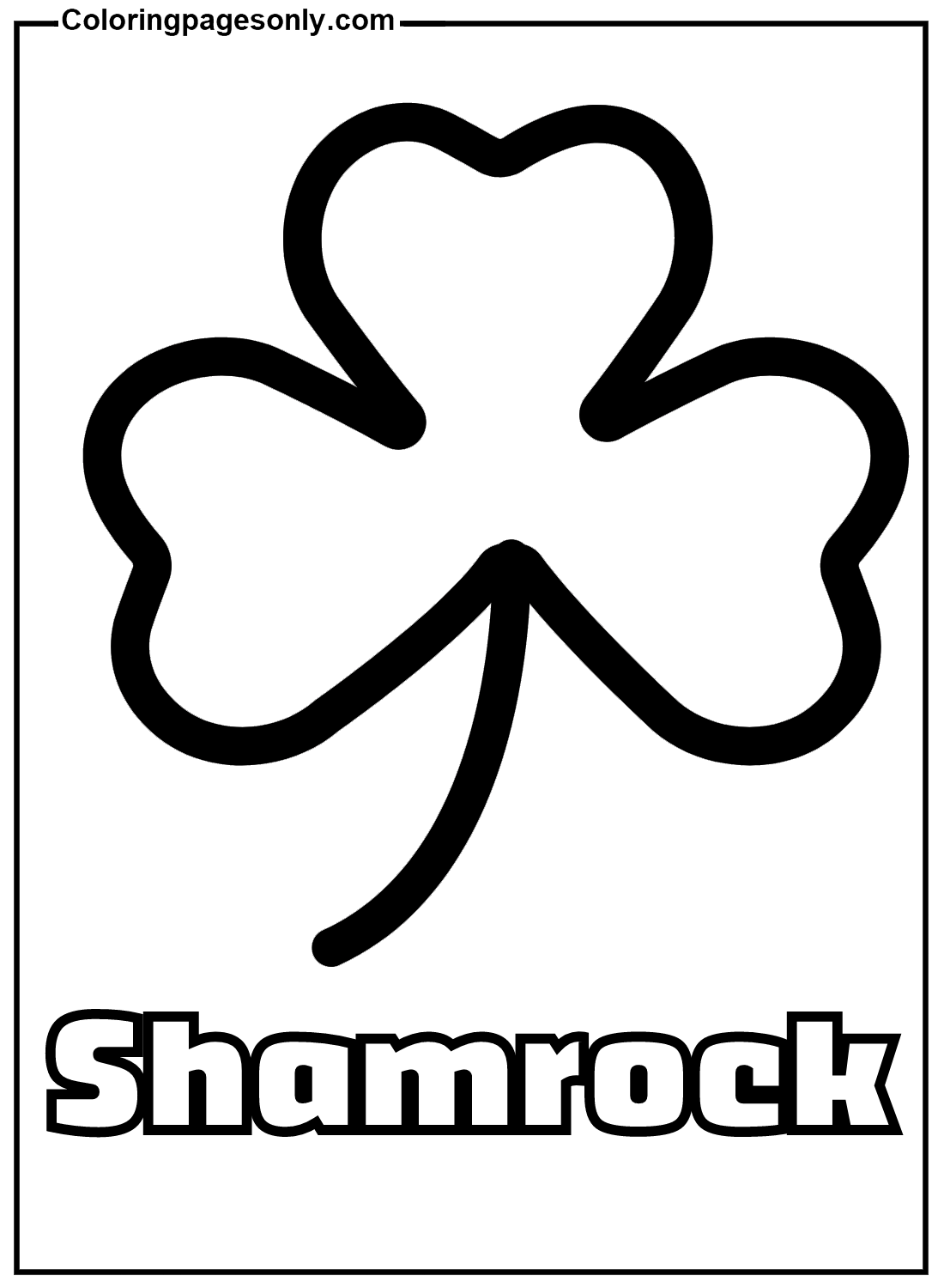 free printable shamrock coloring pages