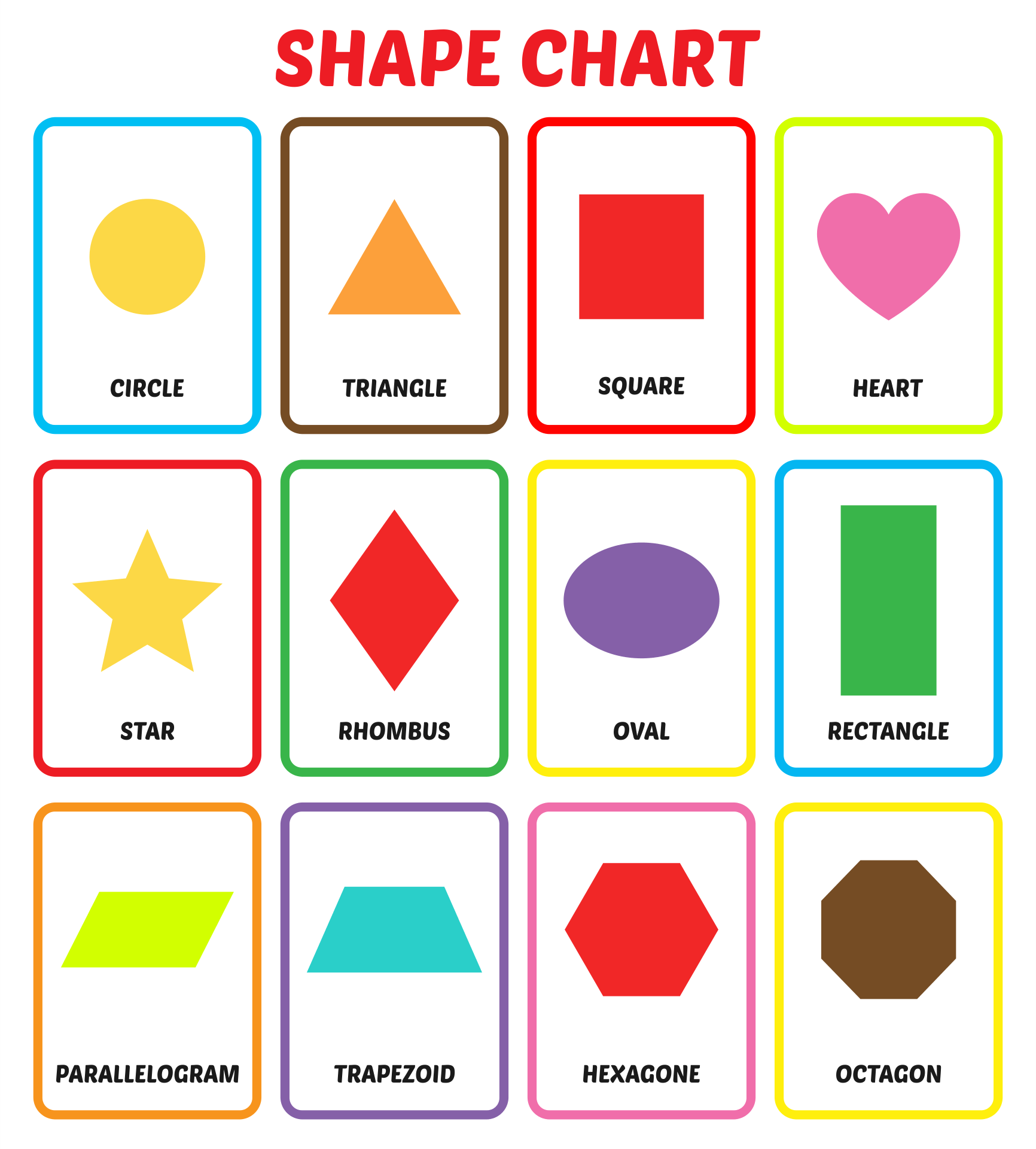 Shape Flash Cards Free Printable Printable Word Searches