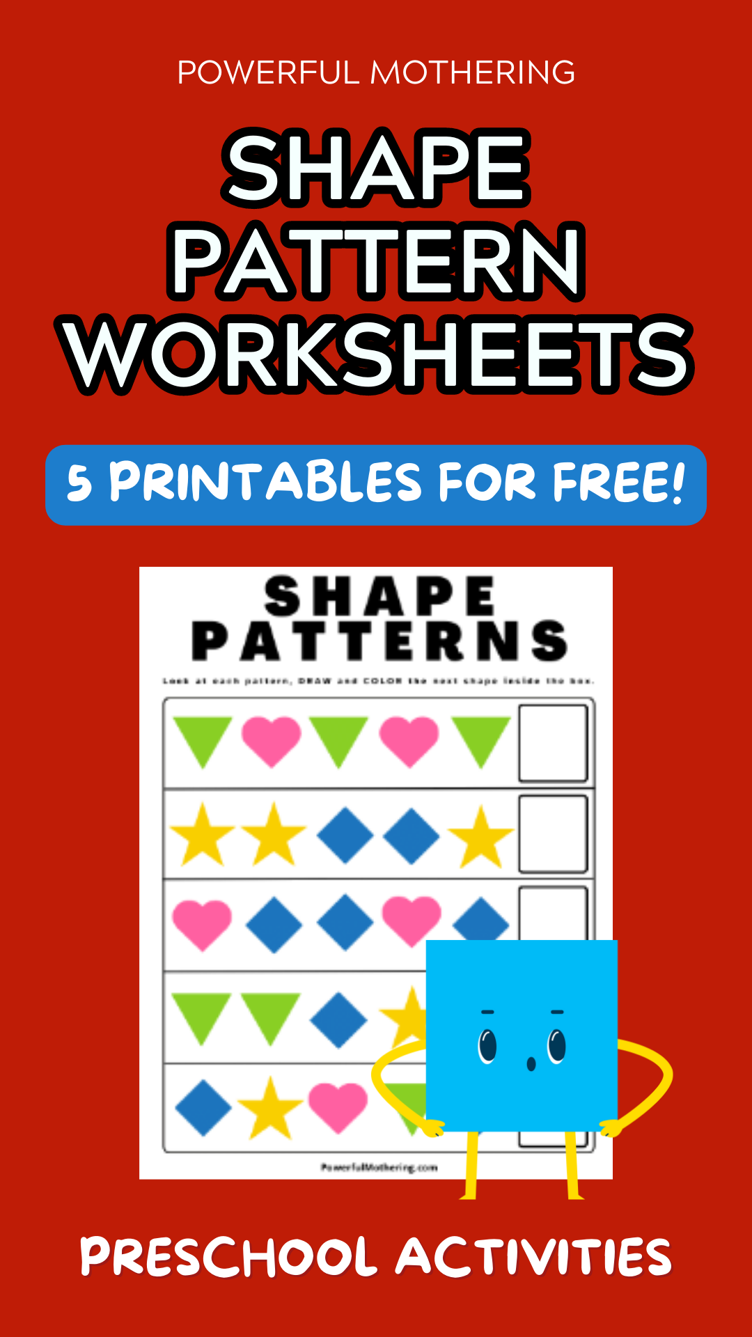 shape pattern worksheets