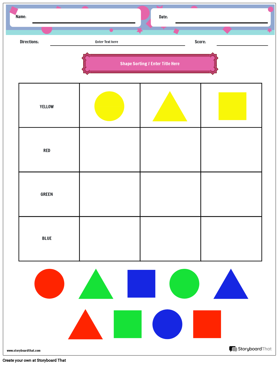 Shape Sorting Worksheet Live Worksheets 60 OFF