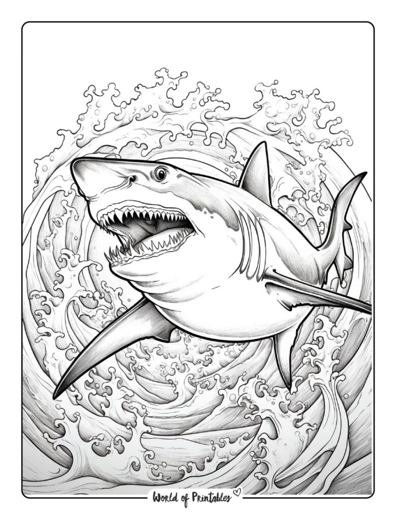 printable shark pictures for kids