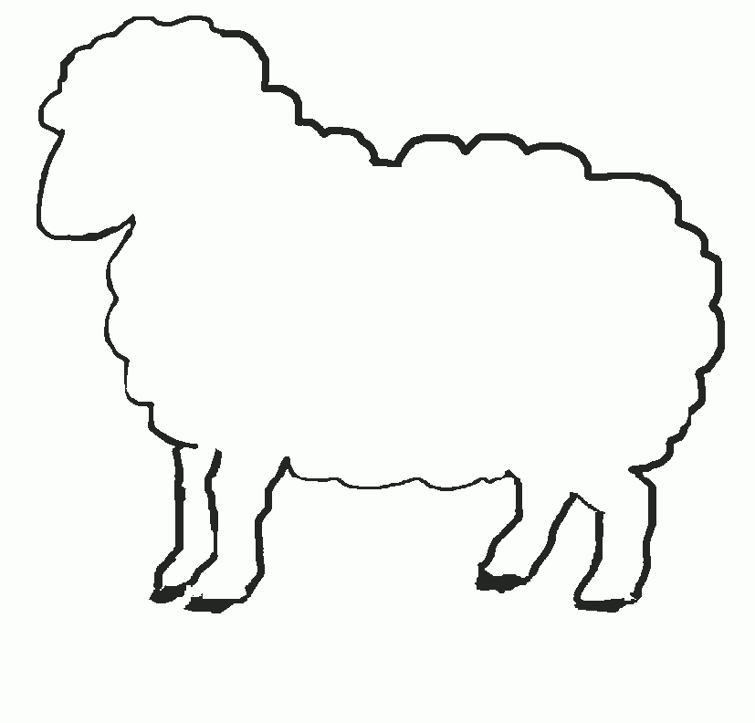 sheep template printable free