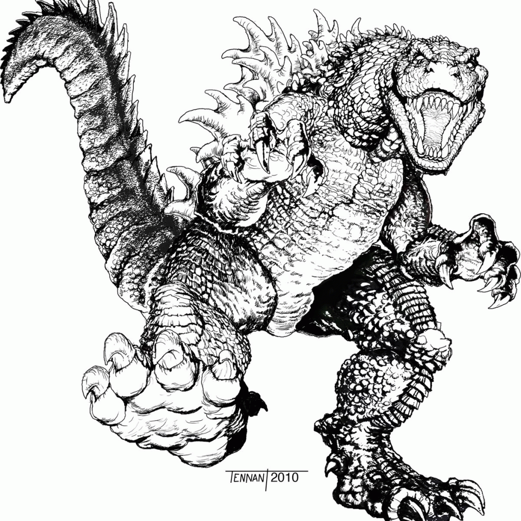 Shin Godzilla Coloring Pages Coloring Nation