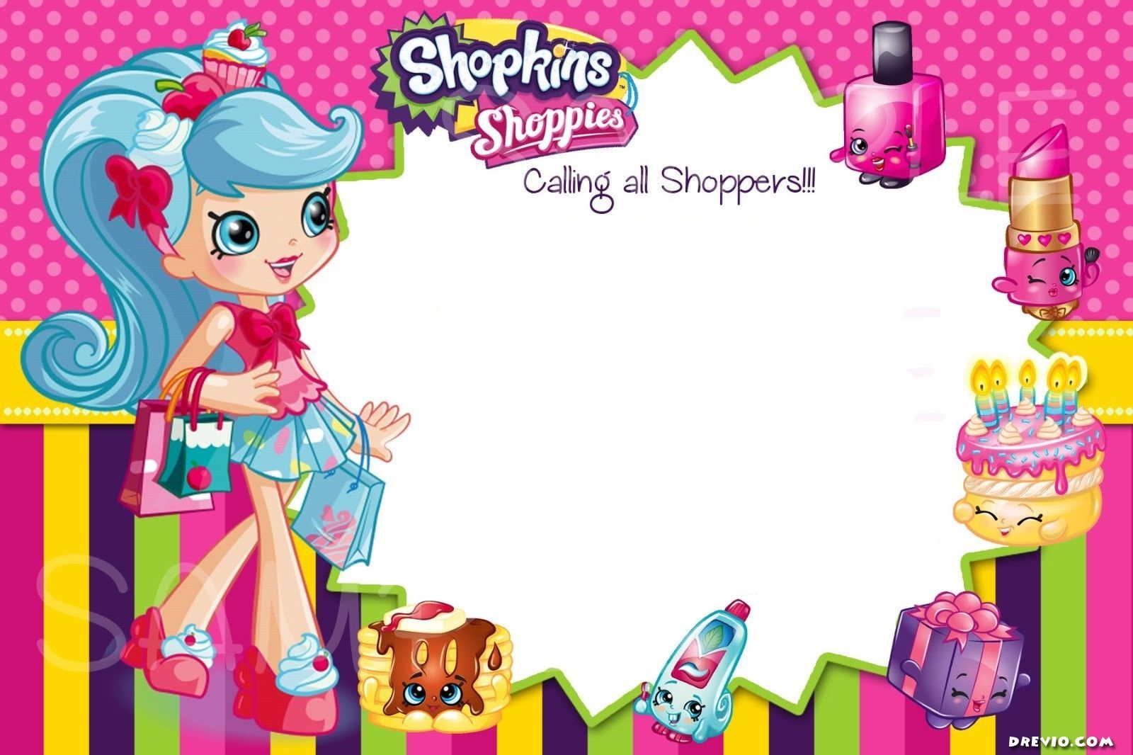 Shopkins Birthday Card Printable