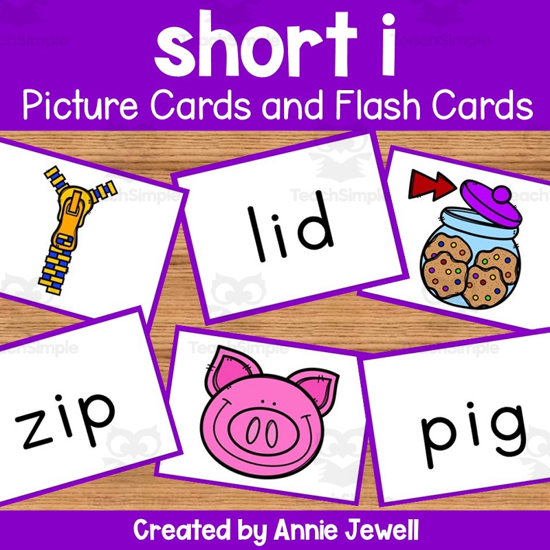 printable short vowel picture cards