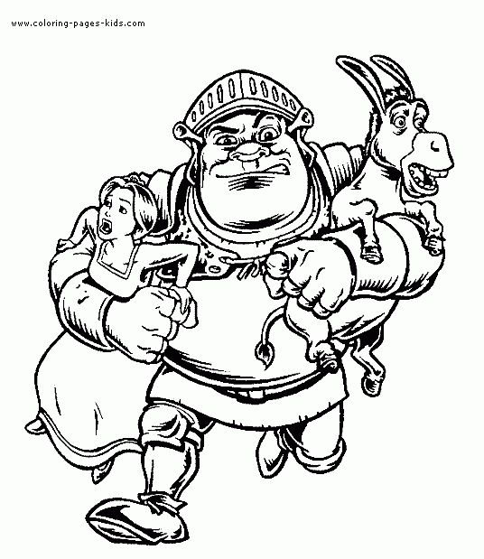 Shrek Color Page Cartoon Color Pages Printable Cartoon Coloring 