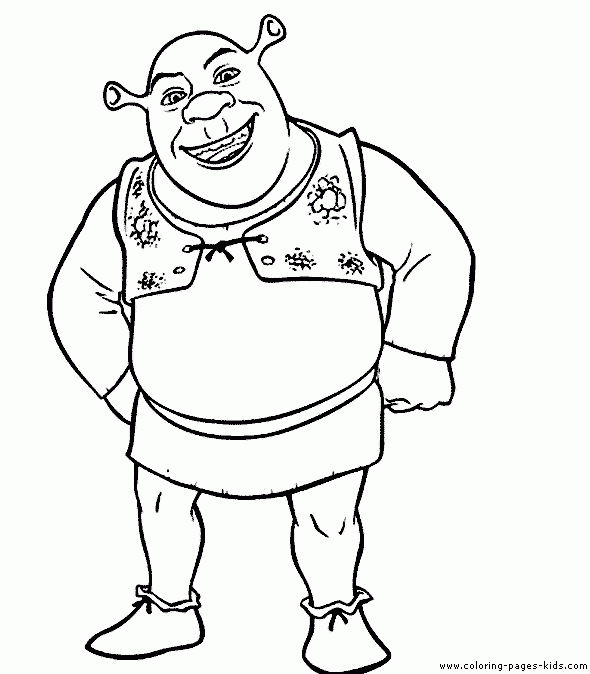 Shrek Color Page Cartoon Color Pages Printable Cartoon Coloring 