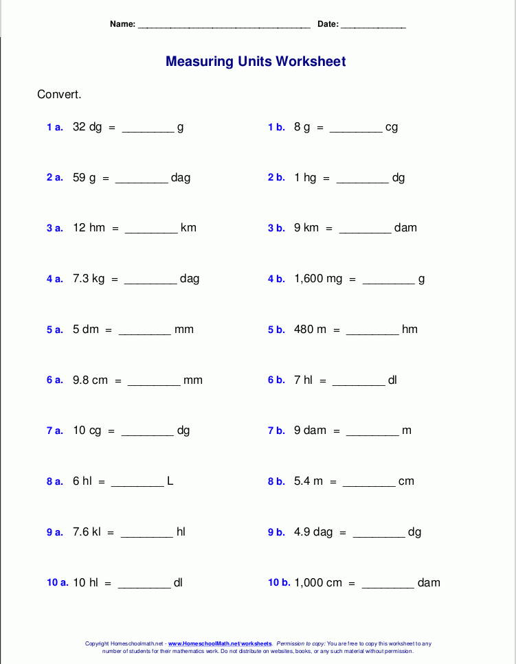 Si Unit Conversion Worksheet 1321096 Free Worksheets Samples
