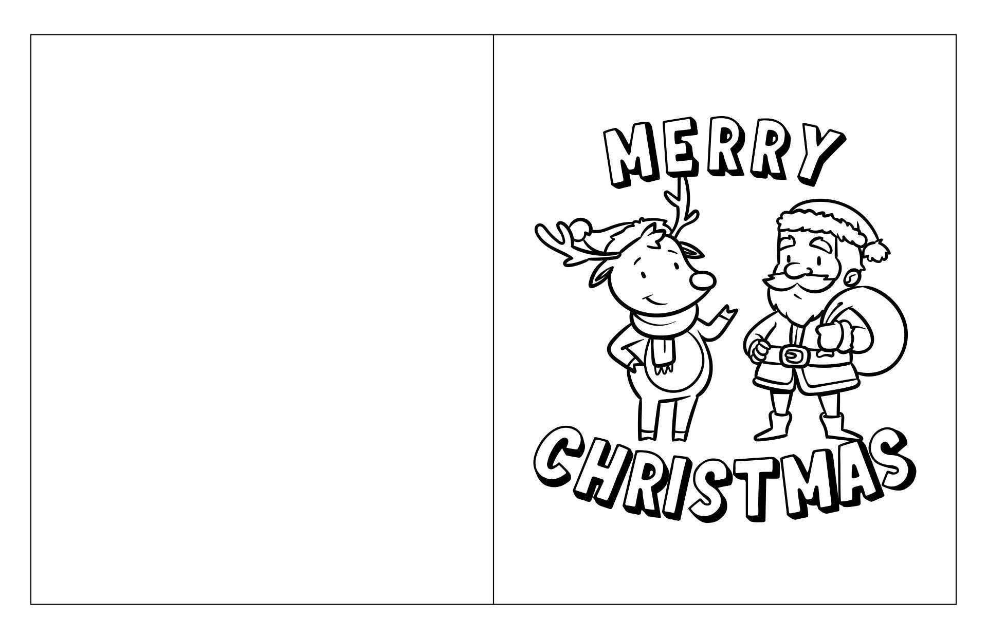 free christmas card template printable