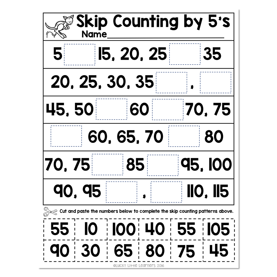 counting by fives worksheet