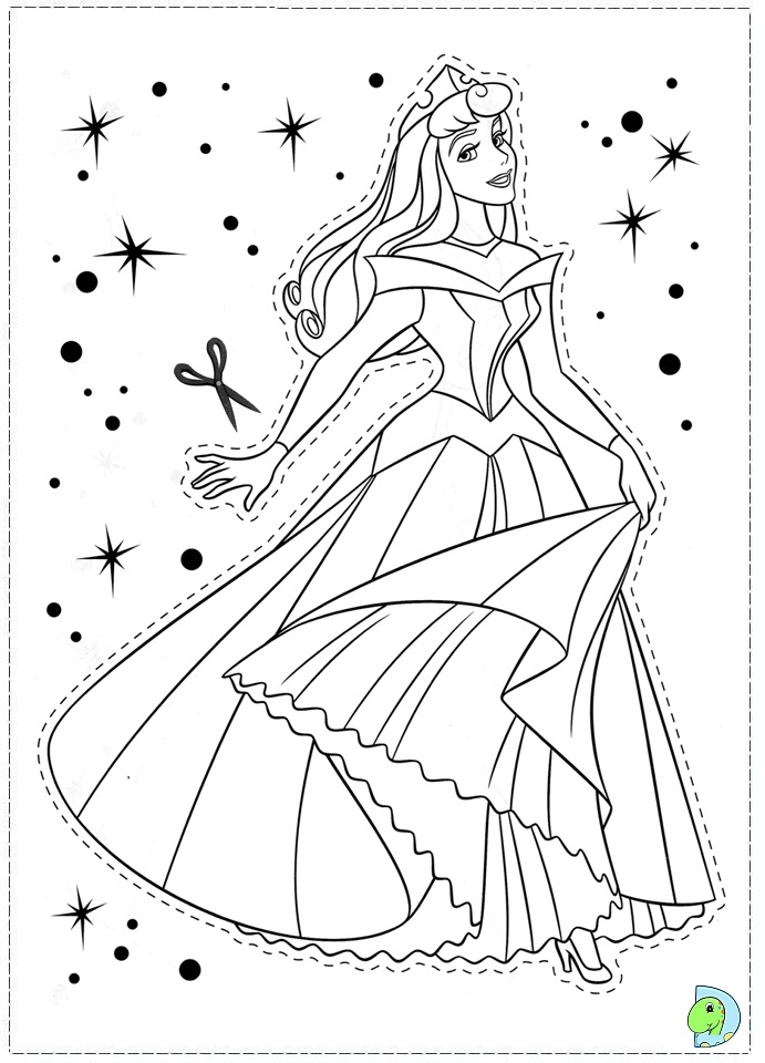Sleeping Beauty Coloring Page Aurora Coloring Page DinoKids
