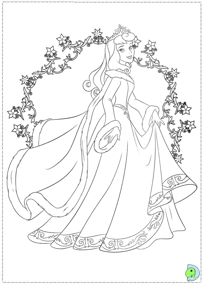 Sleeping Beauty Coloring Page Aurora Coloring Page DinoKids
