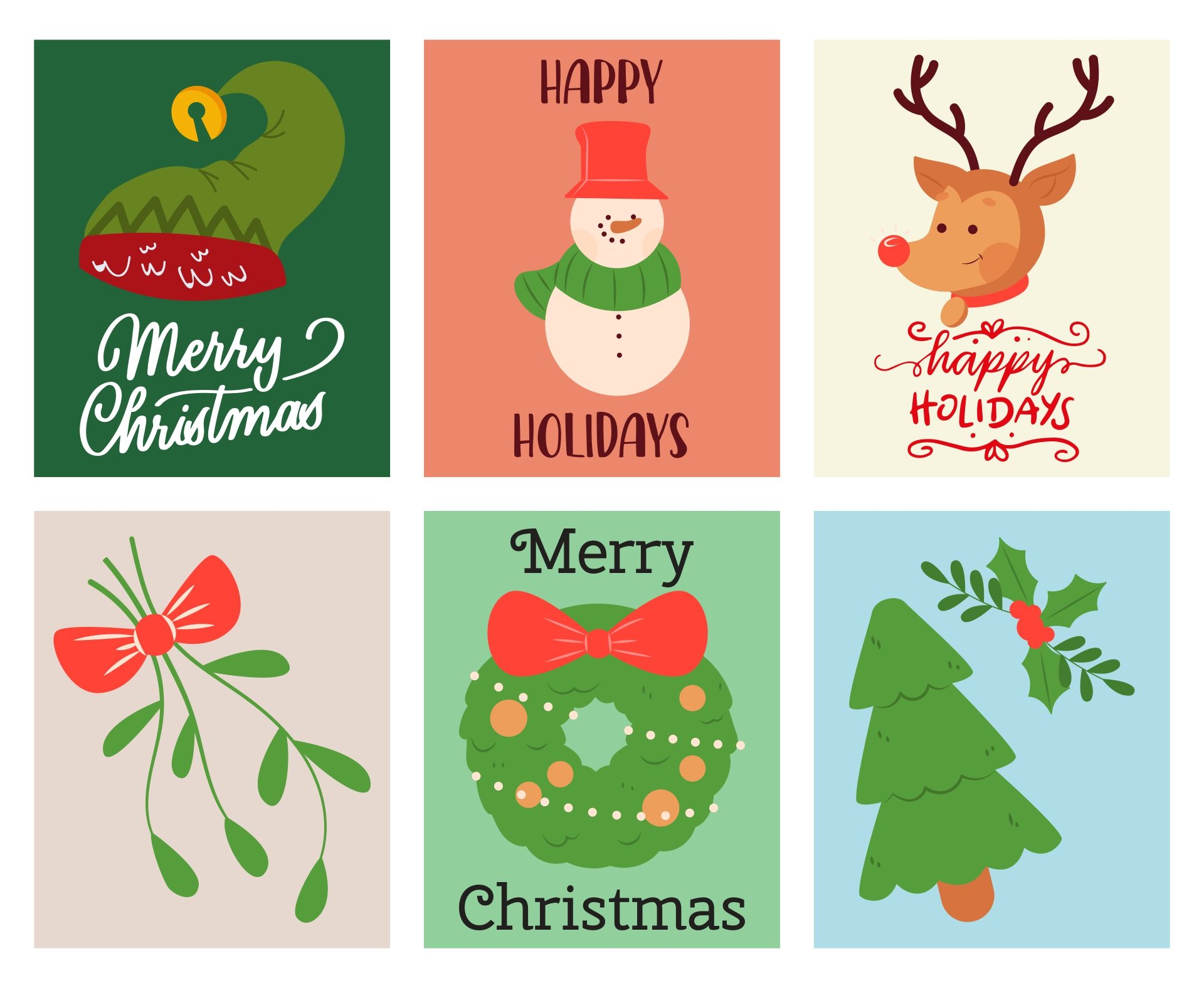 printable small christmas cards