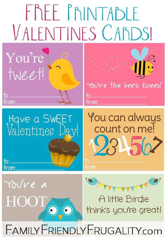 Small Printable Valentines Cards Printable Kids Entertainment