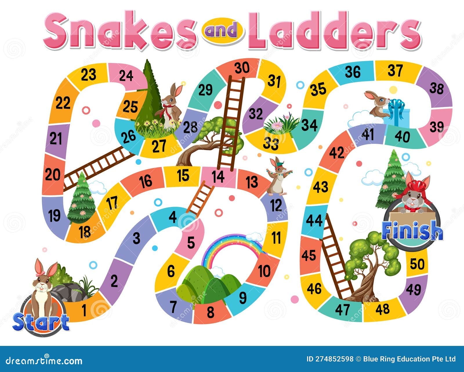 Snakes And Ladders Game Board Template Teach Starter Worksheets Library