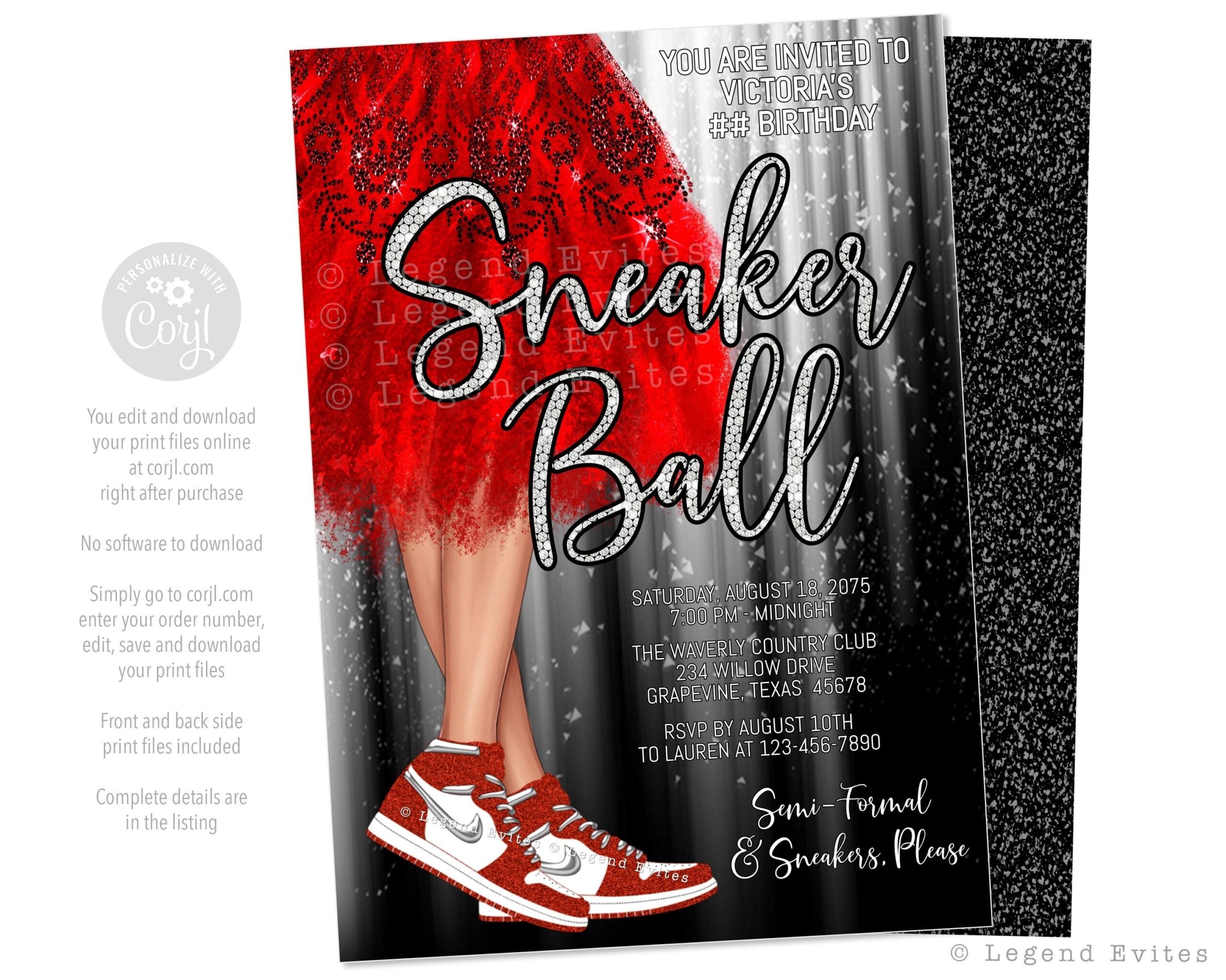 Sneaker Ball Invitation Template Free Printable And Enjoyable Learning
