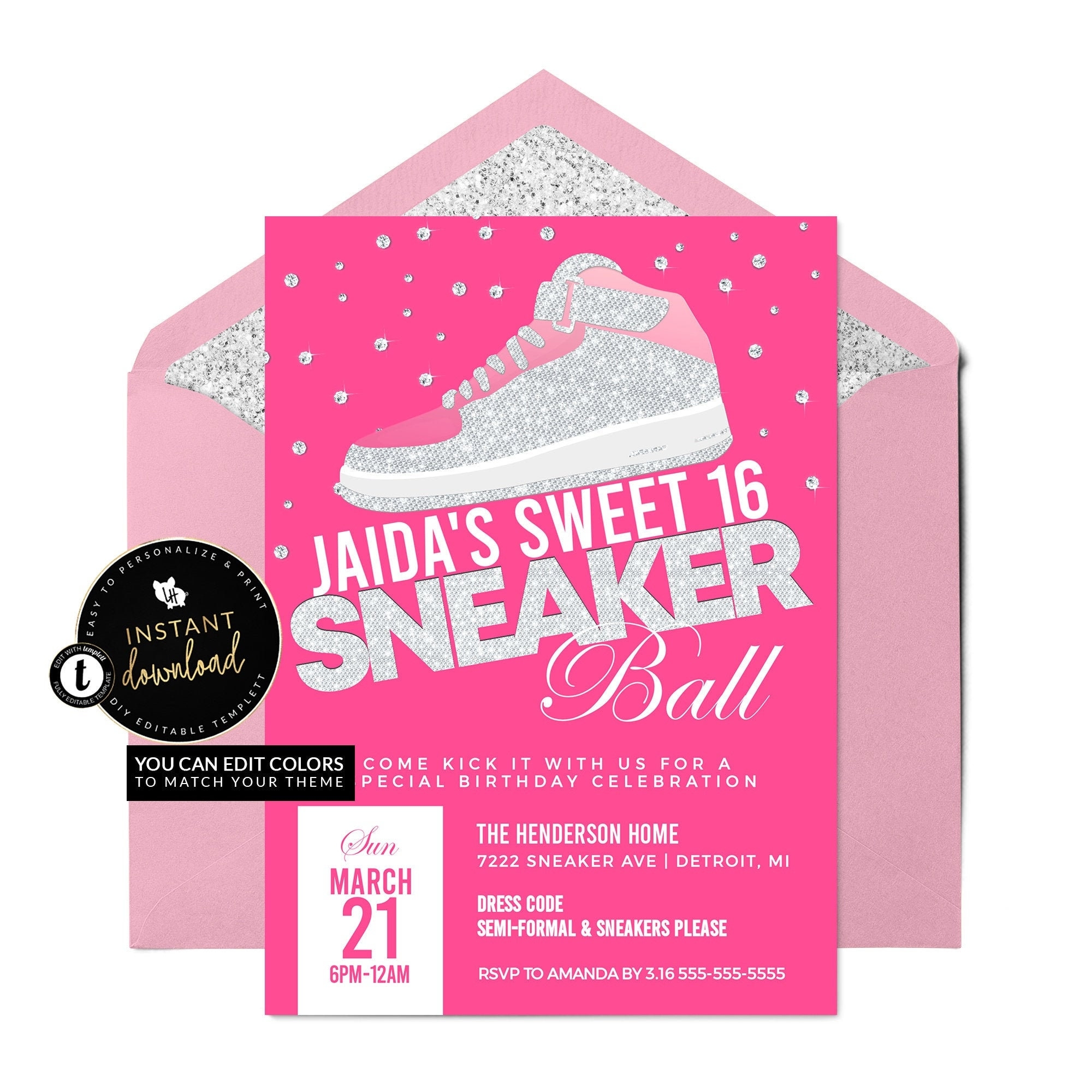 free sneaker ball invitation template