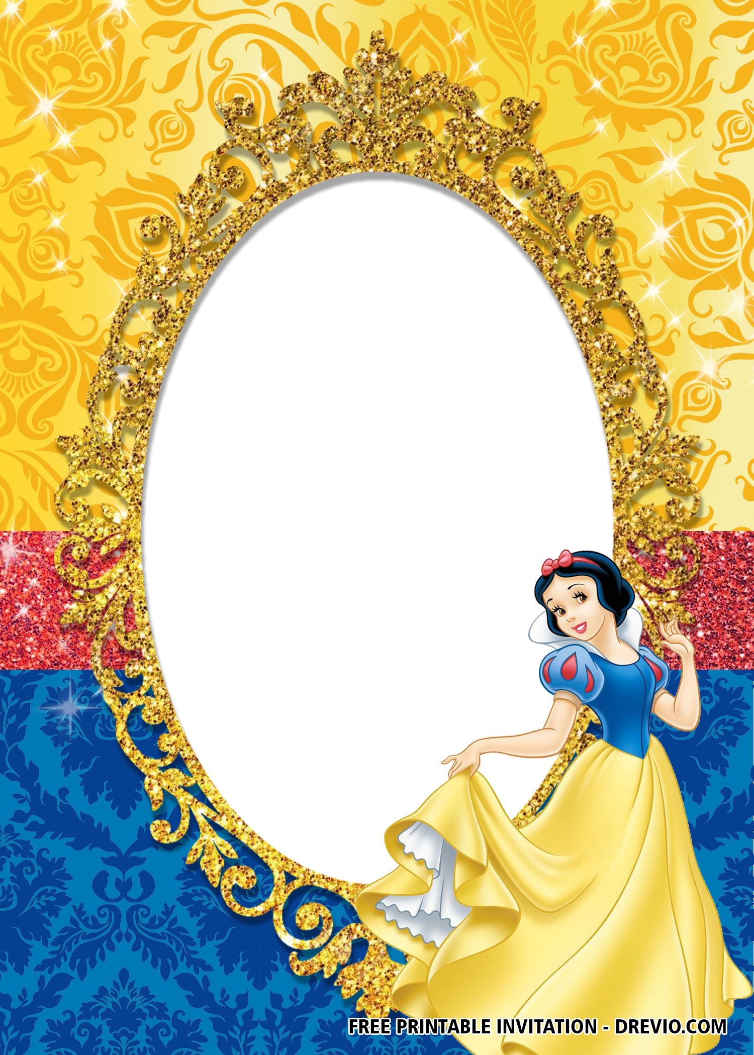 Snow White Template Invitation Social Media Template