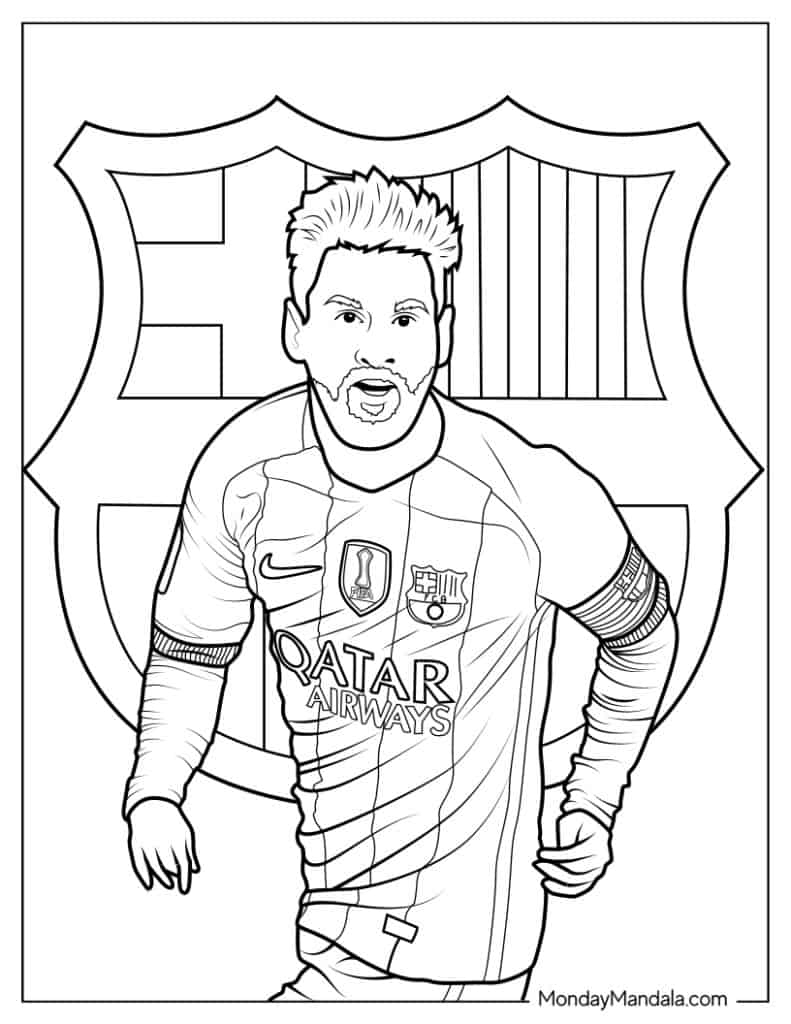 Soccer Coloring Pages Messi