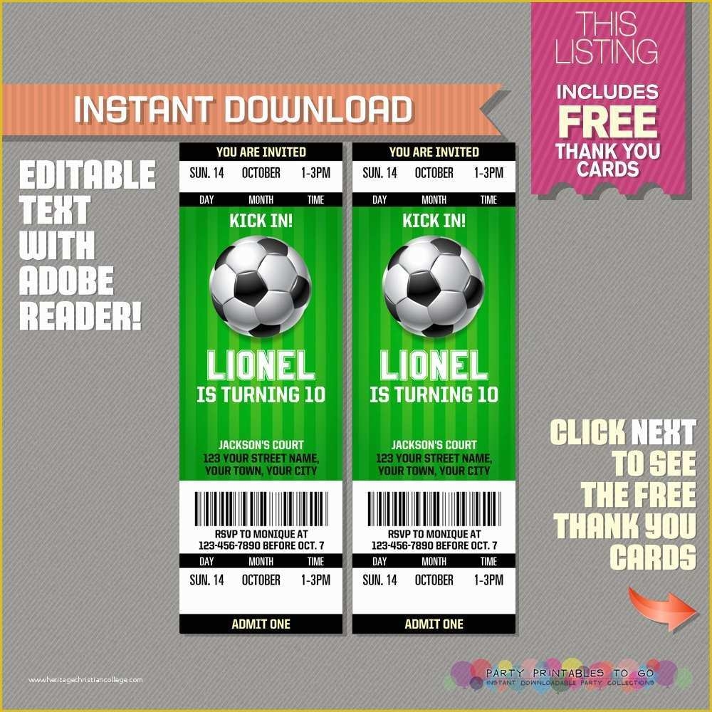 free soccer party invitation template