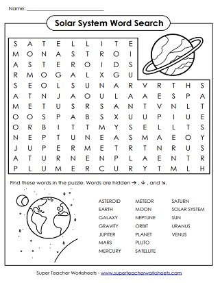 Solar System And Planets Worksheets Worksheets Library