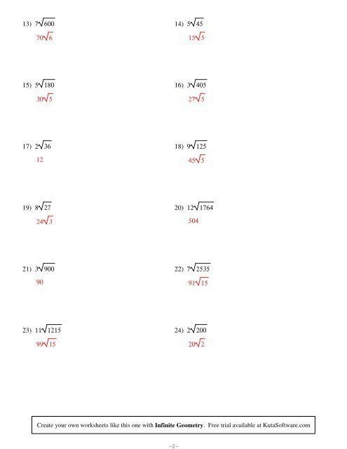 Solving Quadratics Square Roots Worksheet Color Quadraticworksheet