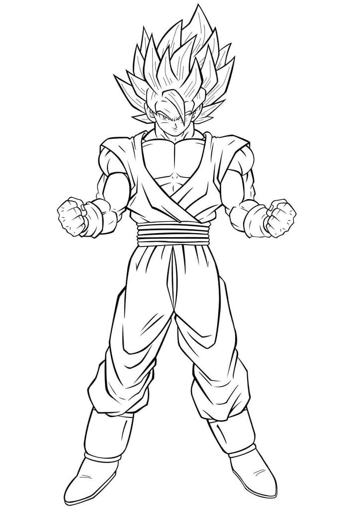 Son Goku Angry Coloring Page Free Printable Coloring Pages For Kids