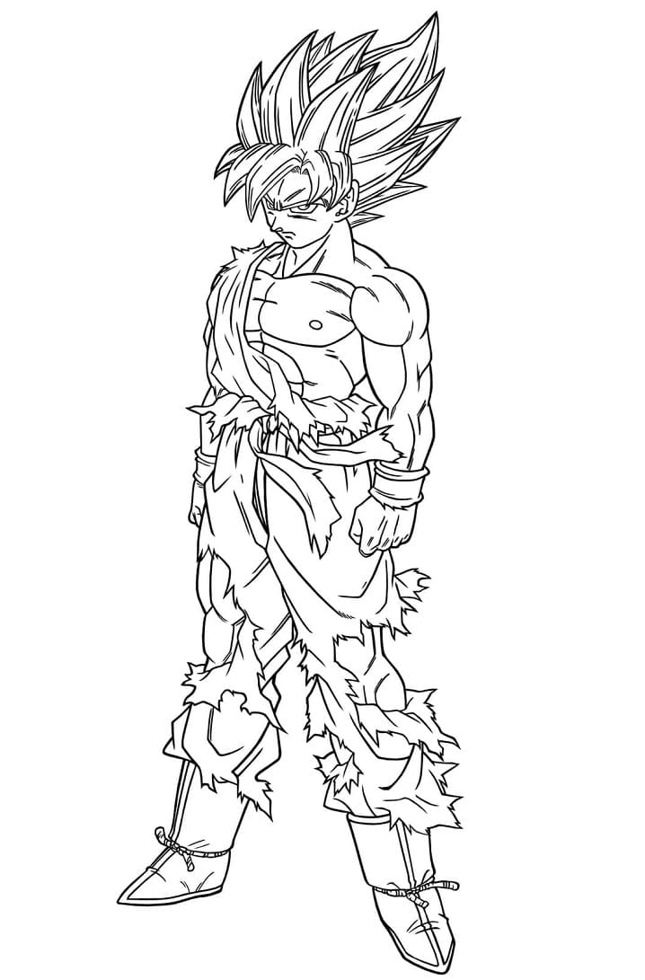 Son Goku Printable Coloring Page Free Printable Coloring Pages For Kids