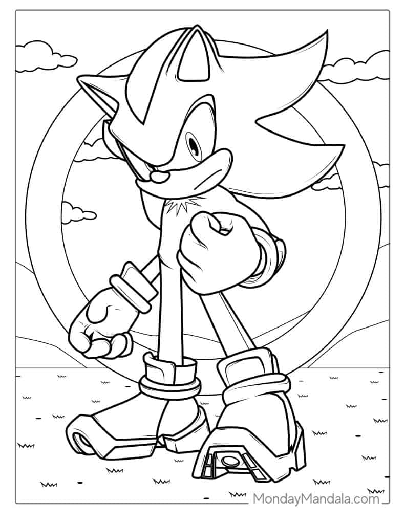 Sonic Free Printable Coloring Pages