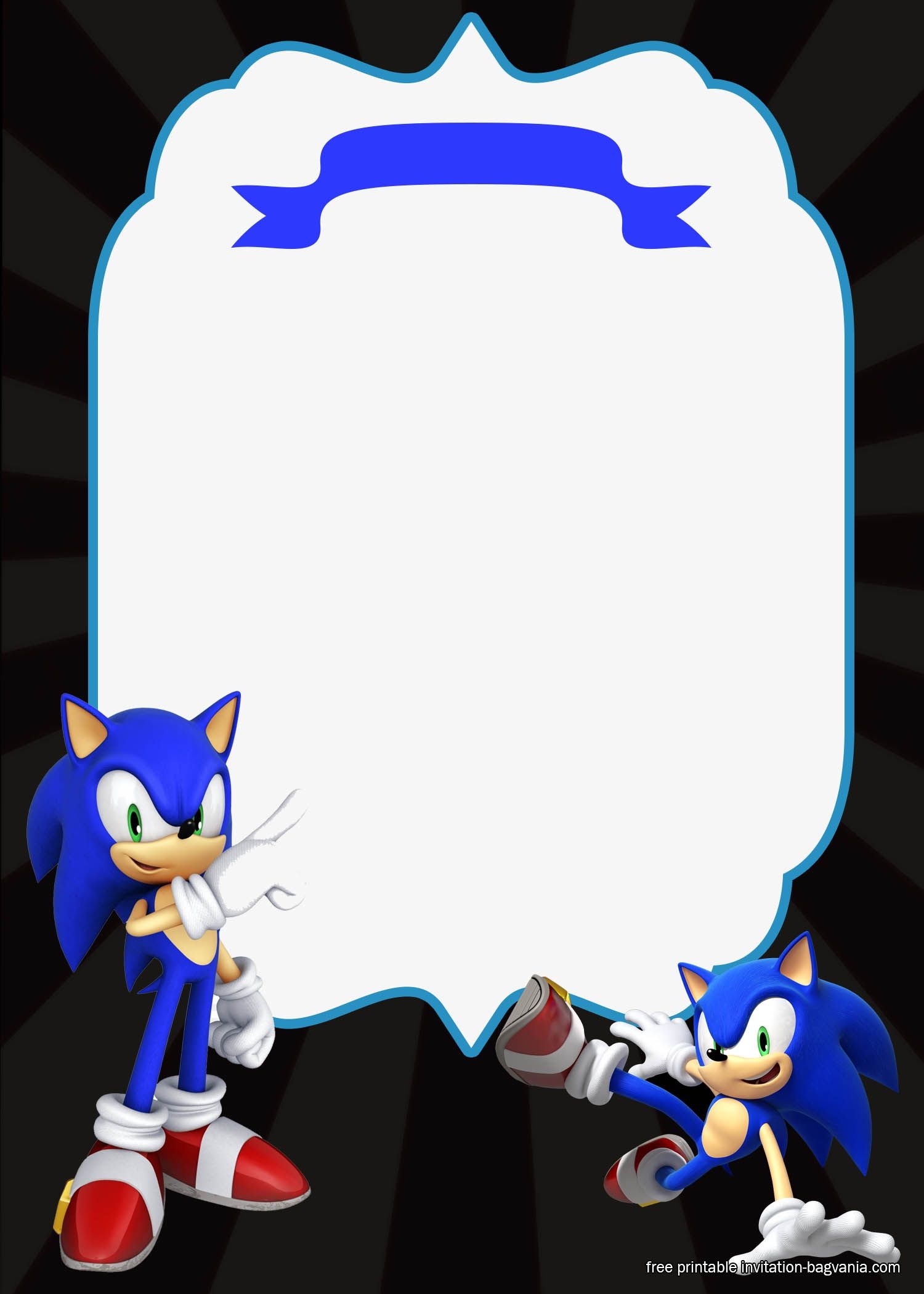 Sonic Invitation Template Educational Printable Activities