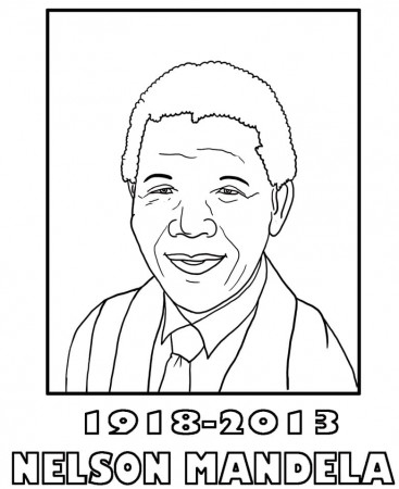 South Africa President Mandela Coloring Page Coloring Home