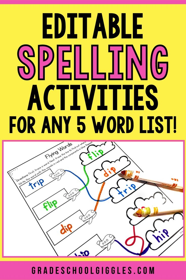Spelling Practice Sheets Fun Spelling List Practice Homework Template 