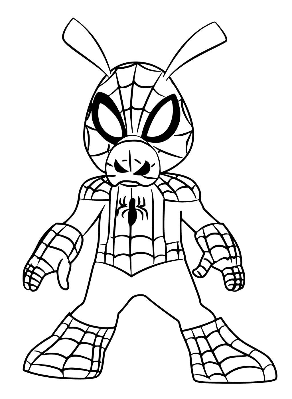 Spider Man Into The Spider Verse Coloring Pages Spider Ham Free 