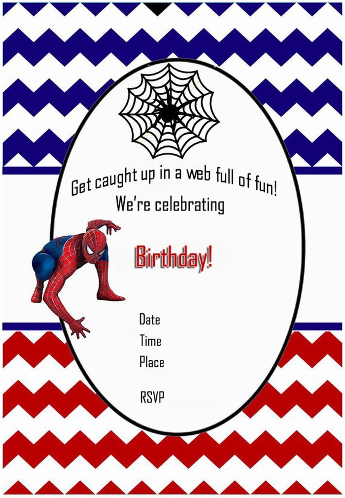 free printable spiderman birthday invitation templates